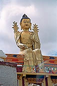 Ladakh - Likir gompa, dominated by an imposing statue of Maitreya 